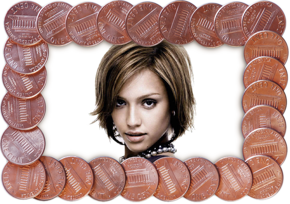 Monedas One cent americano Montaje Fotografico | Pixiz