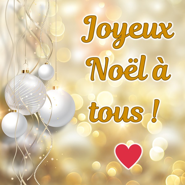 Montage photo Joyeux Noël avec texte personnalisable - Pixiz