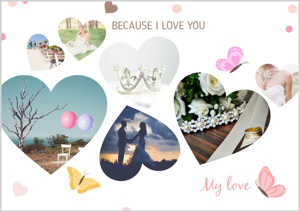 Foto Montase Hati Dan Kupu Kupu Pixiz