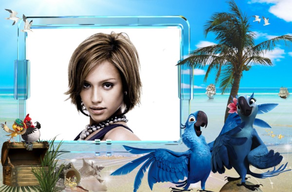 Photo Montage Parrot Rio S Beach Pixiz Internet archive html5 uploader 1.6.4. pixiz