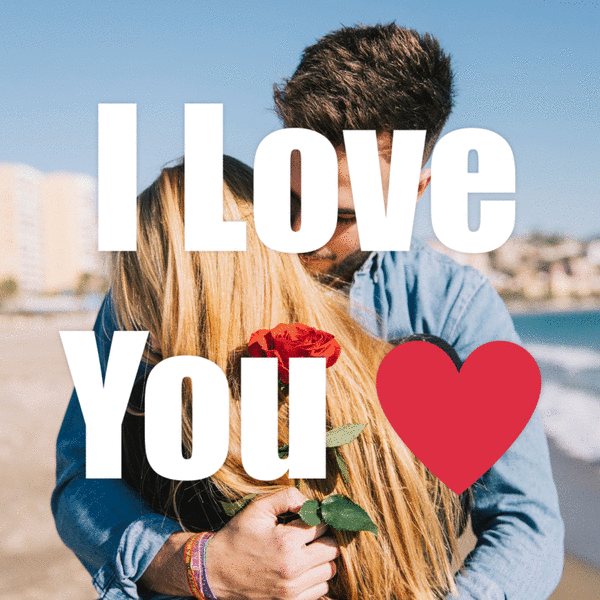 Animated text in heart beat style on personal picture Photo frame effect |  Pixiz
