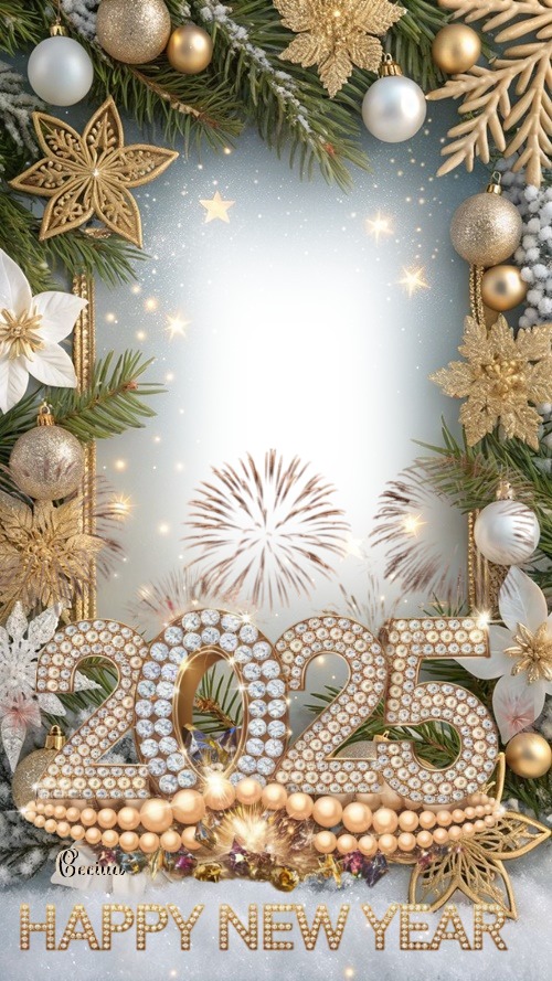 Cc Feliz año nuevo 2025 Design Template Pixiz