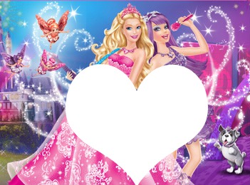 Barbie a Princesa e a Popstar Photo frame effect