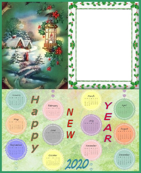 Pixiz Calendrier 2023 Photo Montage Calendrier Anglais 2020 - Pixiz