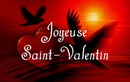 Srdce a ptáci s textem pro den svatého Valentýna