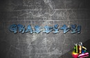Graffiti Etiket Metin Mavi