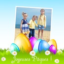 Polaroid and colourful Easter Eggs