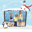 Kalėdų vaikai Pingvinas Sniego senelis