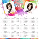 2017 m. kalendorius su 2 pritaikytomis nuotraukomis