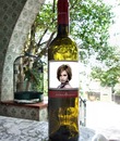 Escena Etiqueta botella de vino