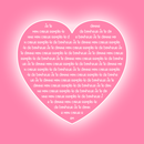 Text im rosa Herzen