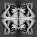 Foto duplicada em simetria