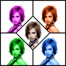 5 flerfärgsfoton