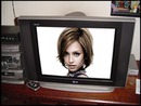 LG TV сцена с плосък екран