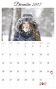 2016 December printable calendar