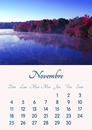 Kalendár na november 2018 na tlač vo formáte A4