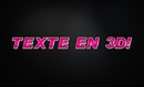 Pink 3D-tekst på sort baggrund