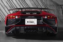Tekstas ant „Lamborghini“ automobilio Kalifornijos valstybinio numerio