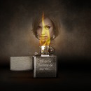 Photo in a flame and text on Zippo lighter