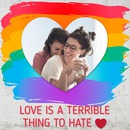 Срце на ЛГБТ застави