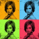 4 четырехцветных фото Края в стиле гранж
