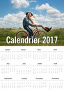 Простой в печати календарь на 2017 год с настраиваемой фотографией