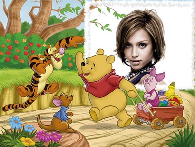 Dječji okvir Winnie the Pooh Fotomontaža