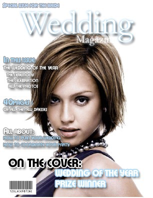 Vestuvių žurnalo viršelis Fotomontažas