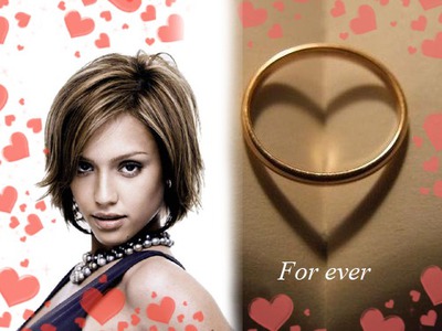 Alliantie Verloving Huwelijksharten Fotomontage