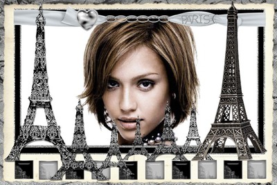 Párizs Eiffel-torony Fotómontázs