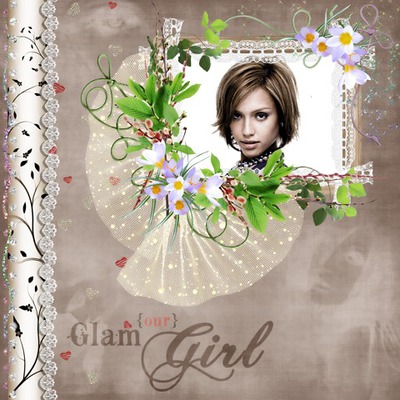 Couverture album Glamour Girl Fleurs Montage photo