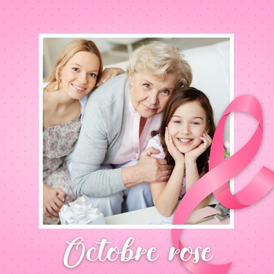Oktober merah muda Photomontage