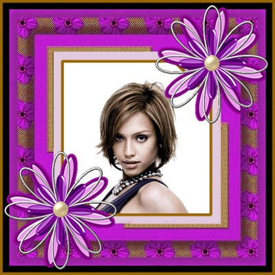 Bunga ungu Photomontage