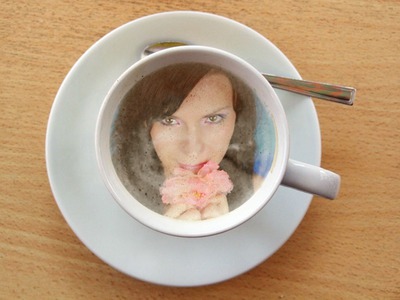 Spiegelung in Cappuccino