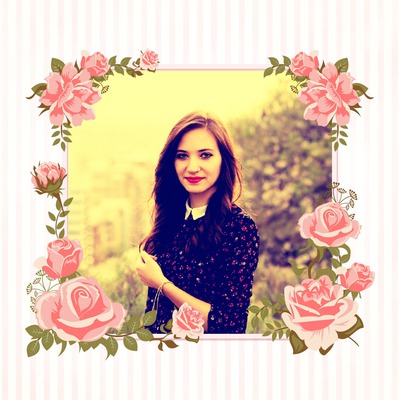 Frame versierd met rozen Fotomontage