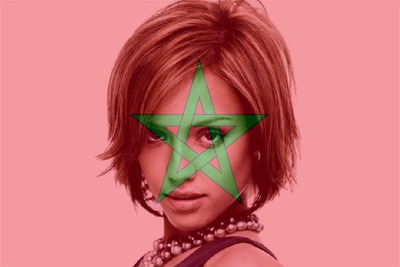 Bandeira do Marrocos Fotomontagem