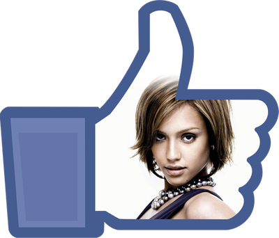 Transparent customizable Facebook like button PNG Photo frame effect