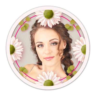 Spring decal Photo frame effect