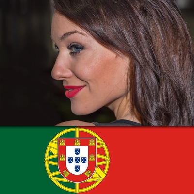 Apoiador da bandeira Jogo Euro 2016 França ou Portugal