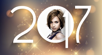 New year 2017 Facebook cover Photo frame effect