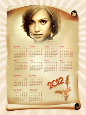 Pergamenový kalendár na rok 2012