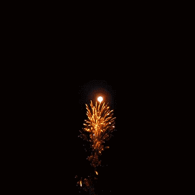 Fireworks with faded picture