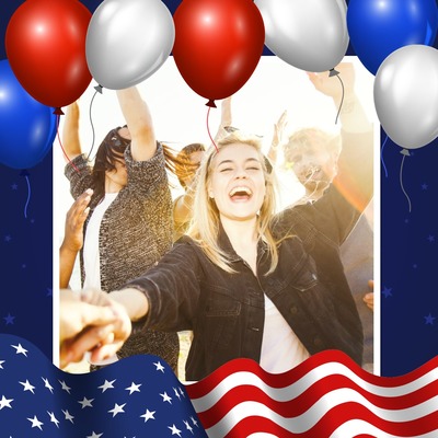 Hari kemerdekaan Amerika Photomontage