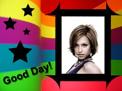 Bingkai warna-warni Good Day Stars Photomontage