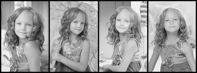 4 gambar bergaya photo booth horizontal Photomontage