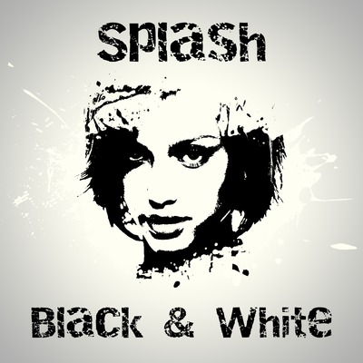 Splash Black & White Photo frame effect