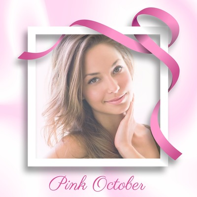 Oktober merah muda Photomontage