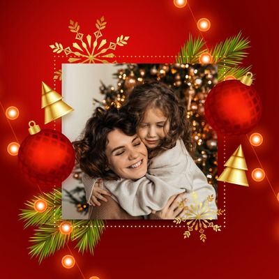 Christmas Decorations Photo frame effect