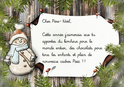 Liste au Père-Noël Montage photo