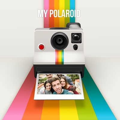 Polaroid retro Photomontage